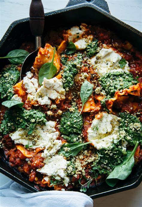 Vegan Skillet Lasagna With Almond Ricotta The First Mess