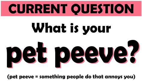 Question Of The Moment What Is Your Pet Peeve Part Of T Flickr