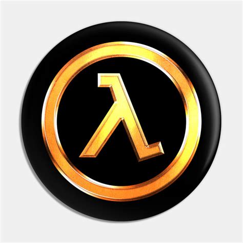 Half Life Lambda Symbol Variant Half Life Pin Teepublic
