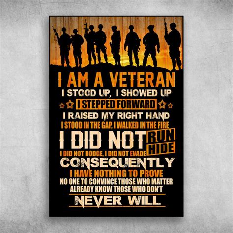 Im A Veteran I Serve This Is My Pledge Canvas Poster Fridaystuff