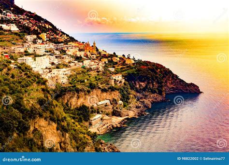 Positano Amalfi Coast Campania Sorrento Italy Fantastik View Of