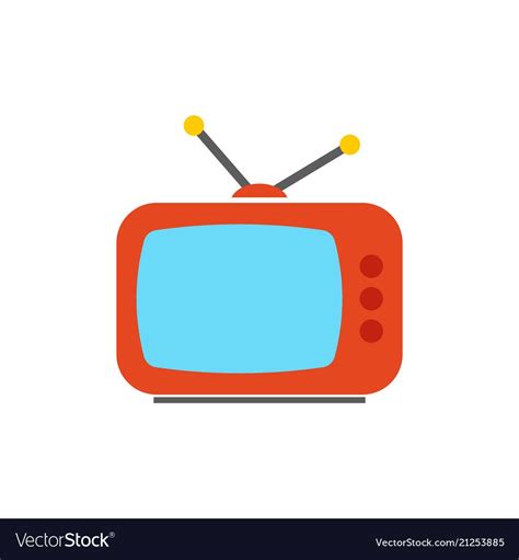 Tv Icon Television Screen Entertainments Vector Image On