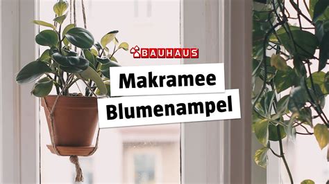 Holzzuschnitt des hochbetts für das hochbett (bettgestell, leiter, lattenrostauflage, lattenrost und verkleidung) benötigen sie rahmenhölzer, kanthölzer, glattkantbretter sowie multiplexplatten. Blumenampel selber bauen mit Makramee | BAUHAUS - YouTube