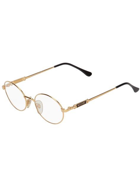 Not only do they look ridiculously cool, but they also fit like a dream thanks to adjustable nose pads that keep your. Moschino Round Frame Glasses in Gold | Lyst