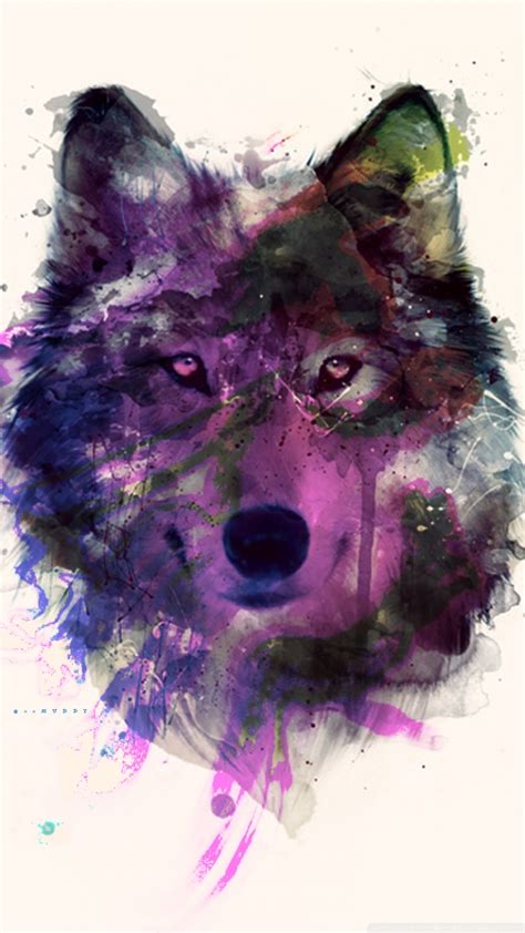 Purple Wolf Ultra Hd Desktop Background Wallpaper For 4k