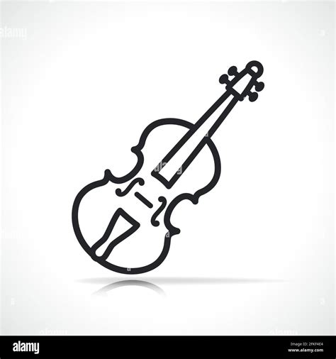 Ilustración Vectorial Del Diseño Del Icono De La Línea De Violín Imagen