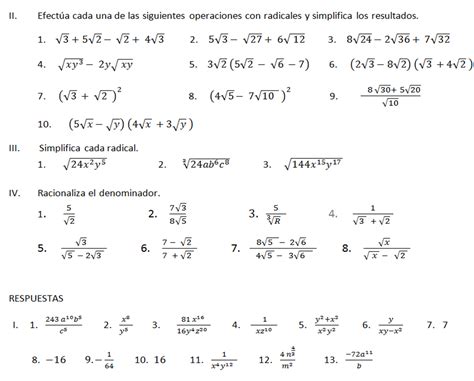 Newton Matemáticas Ejercicios Leyes De Exponentes Y Radicales