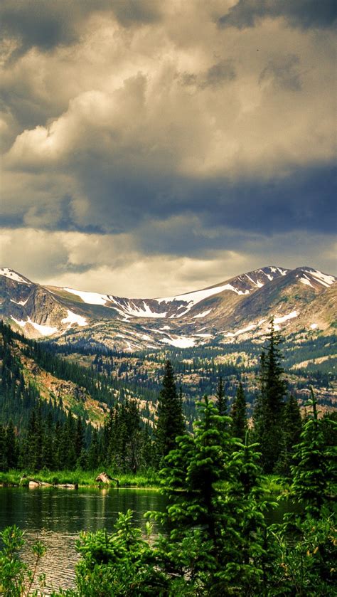 Montañas En Lago Y Bosque Fondo De Pantalla 4k Hd Id3834