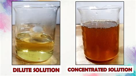 Dilute And Concentrated Solution Youtube