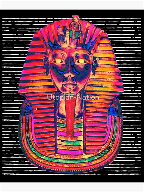 Trippy Egyptian God Of Rave Psychedelic Edm Canvas Print By Utopian