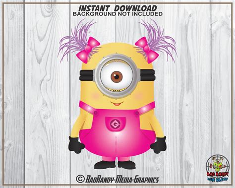 File formats include gif, jpg, pdf, and png. Minion Sublimation Design. | Print design, Girl minion ...
