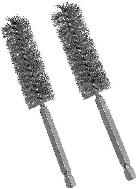 2pc stainless steel alazco 1 6cm wire brush for power drill impact driver hex amazon ca