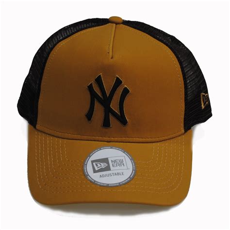 New Era 9forty Ny New York Yankees Nuback Beige Brown Suede Trucker Hat