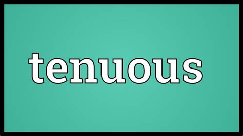 Tenuous Meaning - YouTube