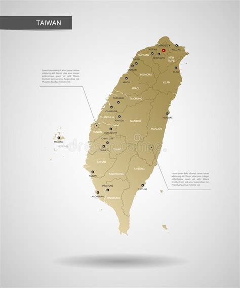 Taiw N Mapa Y Bandera Infographic Ejemplo Detallado Del Vector Stock De Ilustraci N