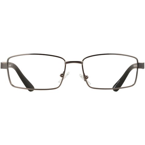 M Readers Men S Reed 1 75 Rectangle Reading Glasses With Case Dark Gunmetal