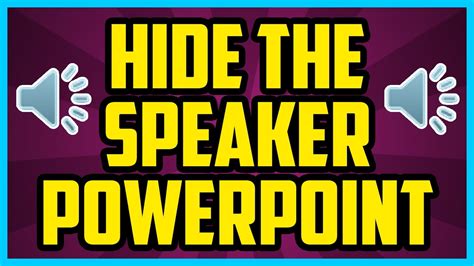 How To Hide The Speaker Icon In Powerpoint 2016 Quick And Easy