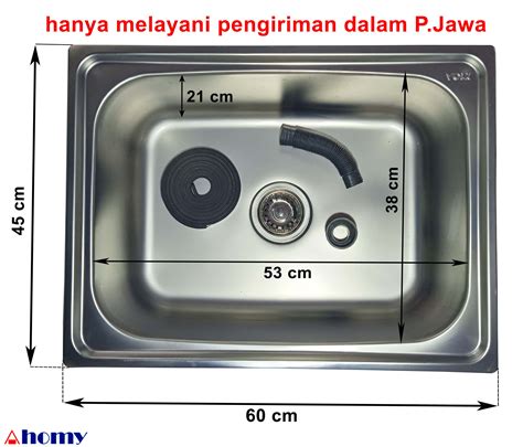 bak cuci piring 1 lubang volk ws6045 6045 (jumbo bowl) 604521 polos