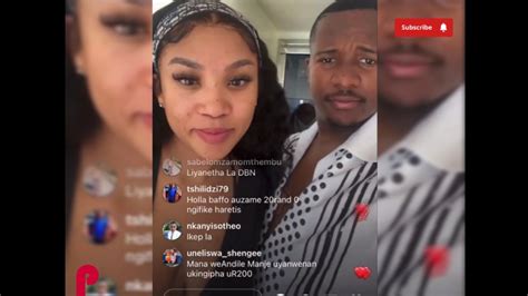Andile Mpisane And Tamia Mpisane Live On Instagram Together For The First