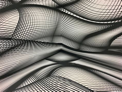 Wallpaper Plexus Monochrome Lines Wavy Shapes 4032x3024