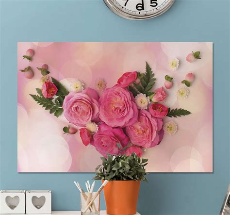 Ružové Jemné Kvetinové Obrazy Na Stenu Tenstickers