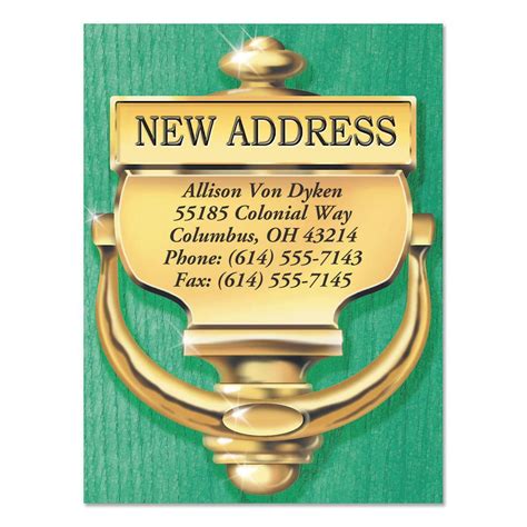 Door Knocker New Address Postcards | Current Catalog