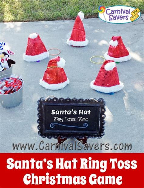 Santas Hat Ring Toss Diy Christmas Party Game