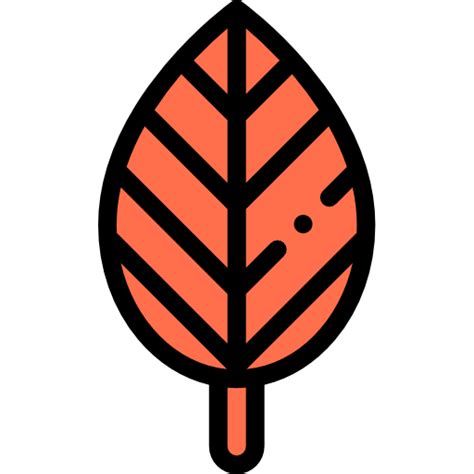 Leaf Detailed Rounded Lineal Color Icon