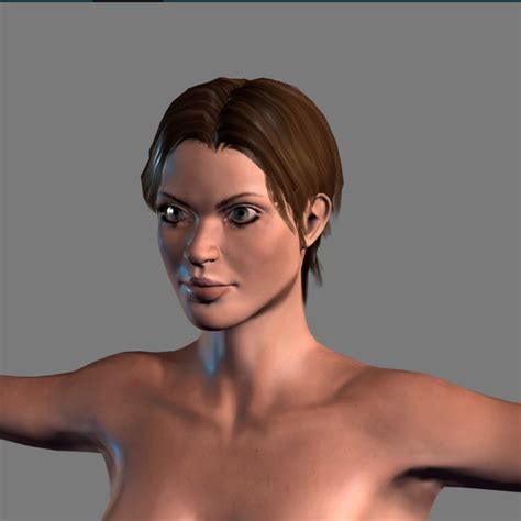 Animated Naked Woman Rigged D Game Character D Model In Woman Dexport