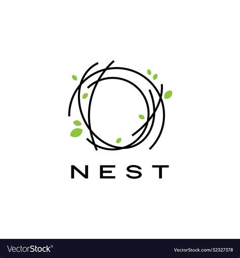 Bird Nest Logo Icon Royalty Free Vector Image Vectorstock