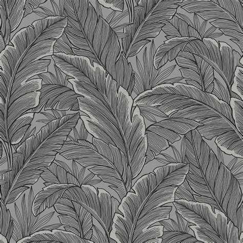 Wallquest Pear Tree Leaf Pattern Wallpaper Modern Metallic