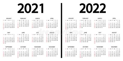Calendario 2021 Calendario 2022 Design Semplice E Minimale La Settimana