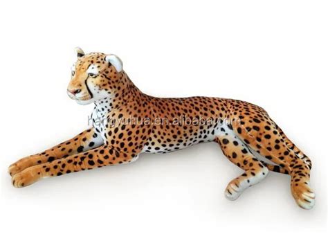 New Arrival Large Plush Cheetah Realistic Stuffed Cheetah Plush Animal