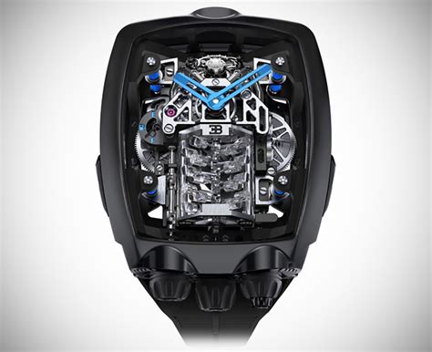 This a model of the w16 of the bugatti chiron. Bugatti Chiron Tourbillon Watch Puts a W16 Engine on Your ...