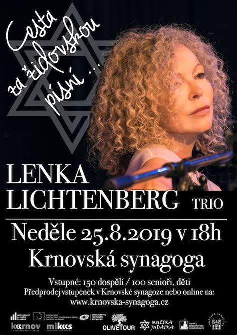 Koncert Lenka Lichtenberg Cesta Za židovskou Písní Krnov Akce Koncerty