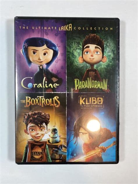 Coraline Paranorman The Boxtrolls Kubo 4 Disc Dvd Laika Collection For