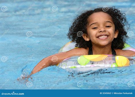Afro Child Swimming Stock Photo Image Of Eyes Face Happiness 3245062