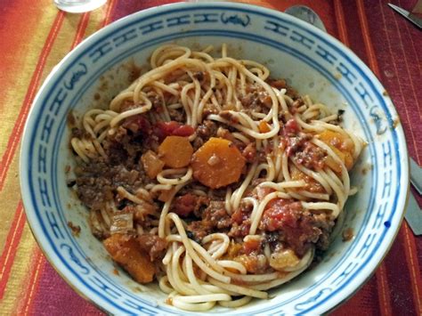 Spaghetti With Minced Meat Sauce Aliette De Bodard