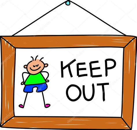 Cartoon Keep Out Sign Stock Vector By ©prawny 64297853