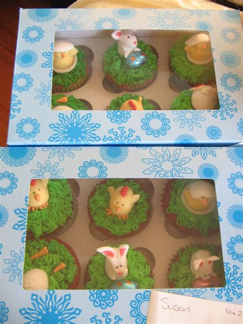 boxed easter cupcakes chickens hatchling s bunny bums bunny with eggs and nest of egg