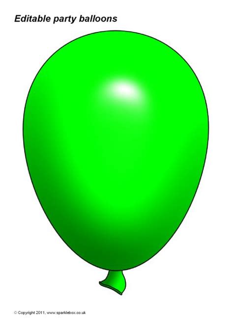 editable party balloon templates sb sparklebox