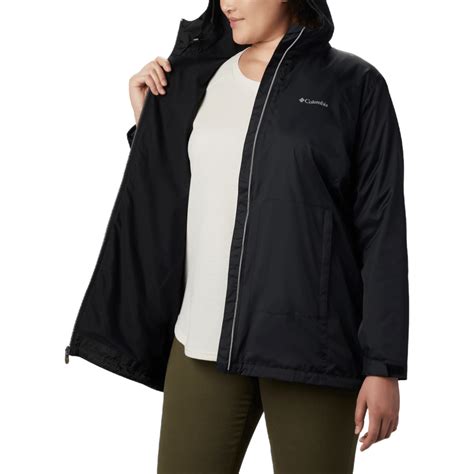 Columbia Switchback Lined Long Rain Jacket Plus Size Womens