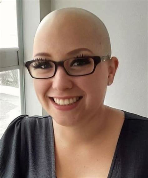 Bald Women Shaving Razor Bald Heads Creative Colour Wearing Glasses