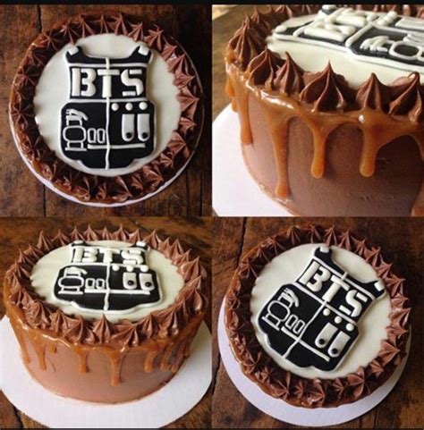 My first minimalist cake with simple bts design. Yummy BTS inspired sweets 😍🍥🍭 | ARMY's Amino