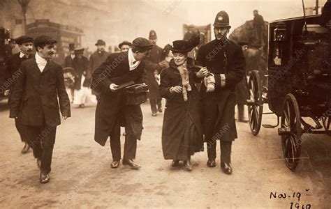 Suffragette Being Arrested 19th November 1910 Stock Image C045