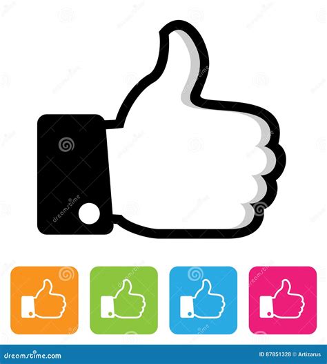 Thumbs Up Icon Editorial Stock Photo Illustration Of Thumb 87851328
