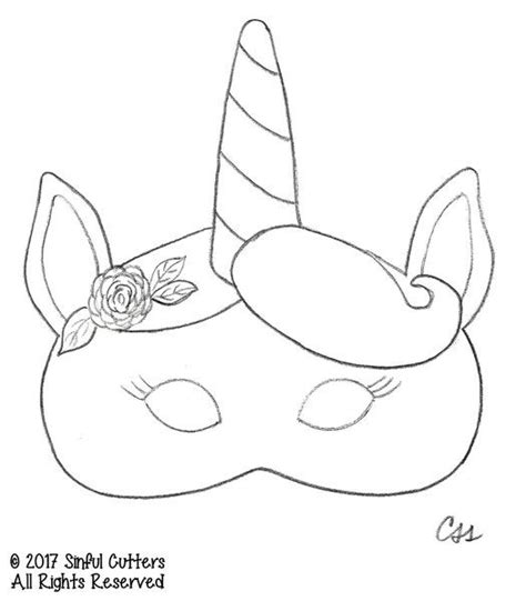 Image Result For Unicorn Mask Template Unicorn Mask Girly Birthday