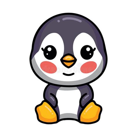 Cute Baby Penguin Sitting Stock Illustrations 214 Cute Baby Penguin