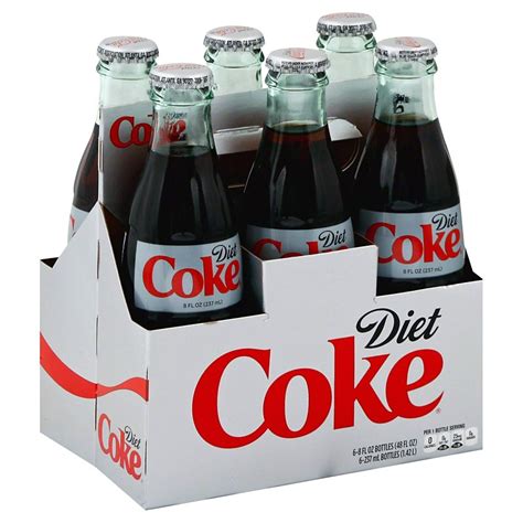 Coca Cola Diet Coke Glass 8 Oz Bottles Shop Soda At H E B