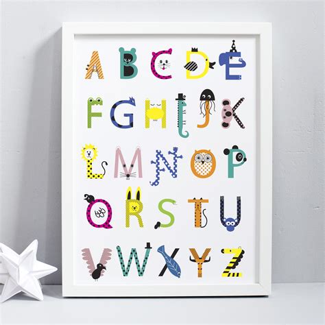 This Animal Alphabet Print From Karin Akesson Designs Is The Perfect